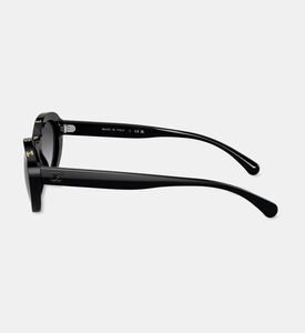 Chanel Gradient Lenses Logo-detail Cat-eye Sunglasses 57, Black, Packshot View