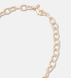 Luisa Spagnoli Nolente Wood Gold-tone Linked Necklace, Packshot View