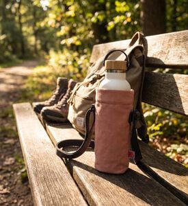 Iris Barcelona My Lunch Walk Bottle Holder, Pink, Model View