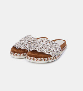 حذاء مفتوح جيسي رافيا بمقدمة مستديرة