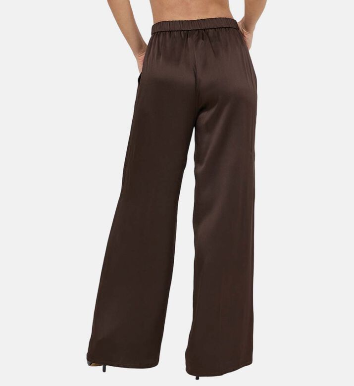 Wide-legged Satin Trousers