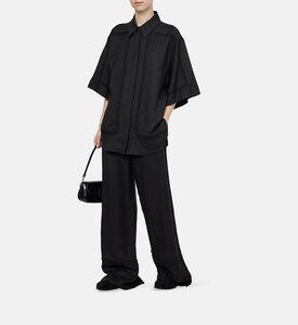 Lace-detail Short-sleeve Shirt