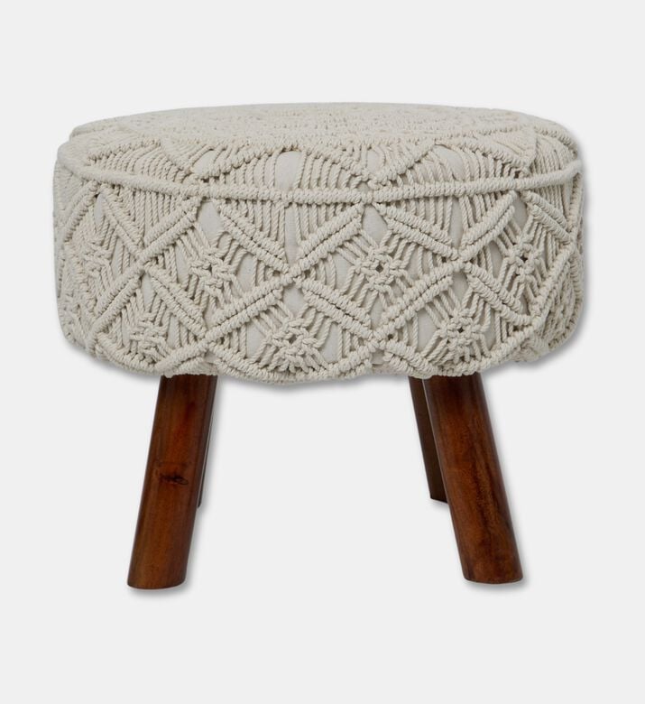 Home Deco and More Locha Hand-knotted Stool, Packshot View