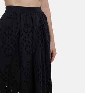Ba and Sh Bela All-over Broderie Anglaise A-line Midi Skirt, Model View