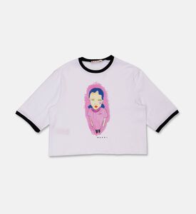 Marni Character-print Contrast Ribbing T-shirt, Packshot View