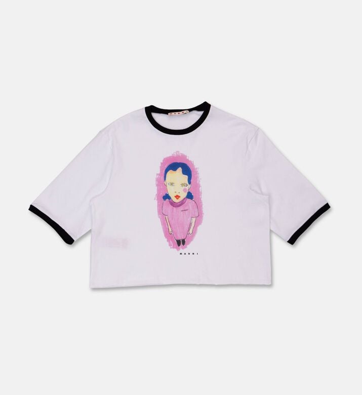 Marni Character-print Contrast Ribbing T-shirt, Packshot View