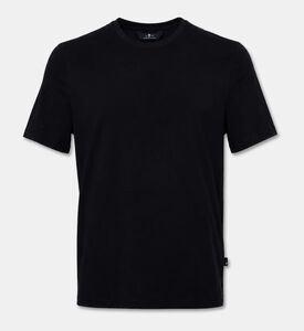 7 for All Mankind Crewneck Short-sleeve T-shirt, Black, M, Packshot View