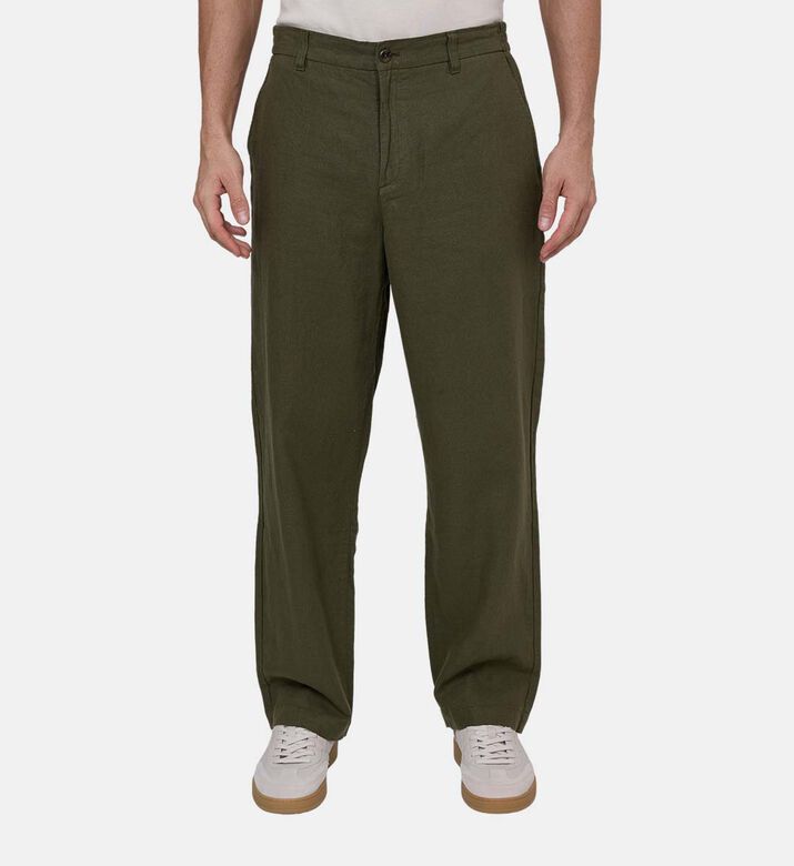 Pino Linen-blend Wide-leg Trousers