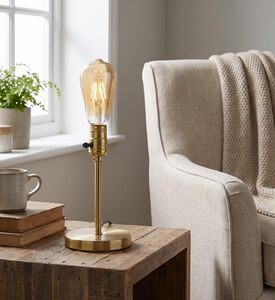 Light and Living Angelo Glass Angular Amber Led Light, Gold, 6.5-cm, Packshot View