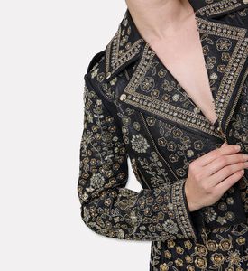 Alice and Olivia Cody Floral-embroidery Jacket, Model View