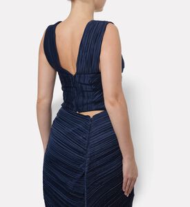 Cult Gaia Pleated Sweetheart Neck Top, Model View