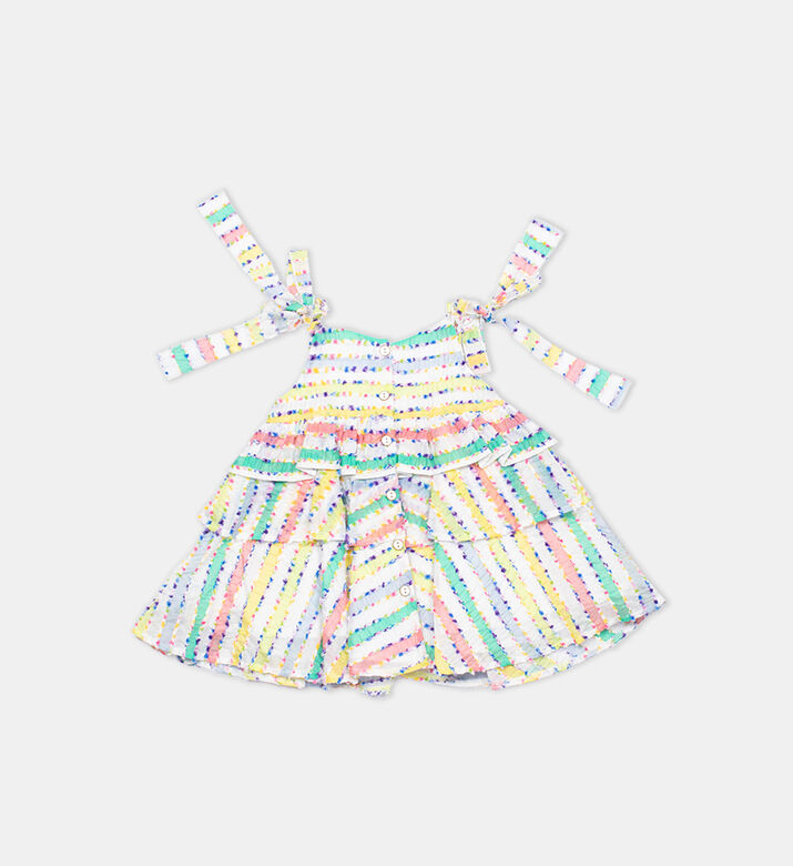 Multicolor Tie Straps Dress