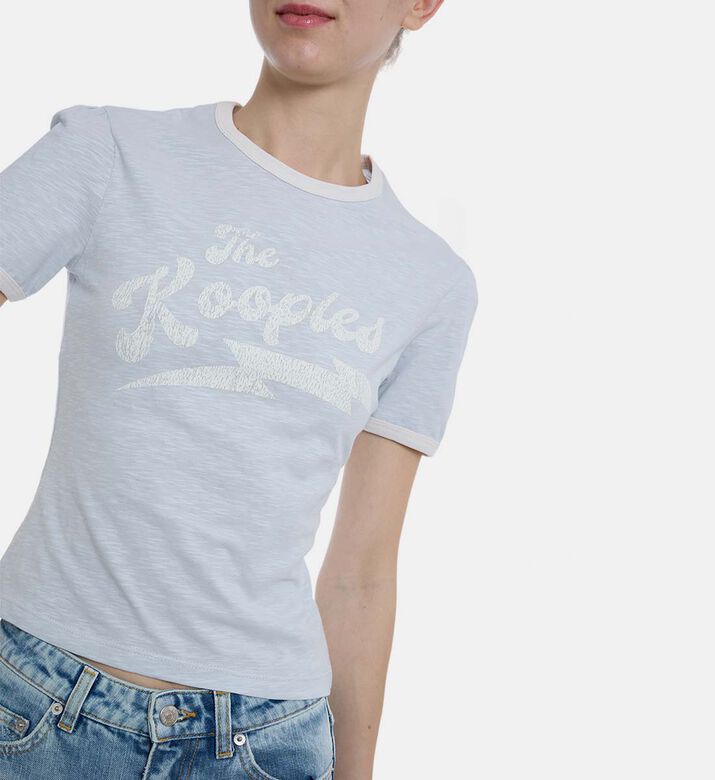 Graphic Logo-print Ringer Trim Short-sleeve T-shirt