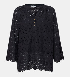 قميص واسع بأكمام طويلة مطرزة