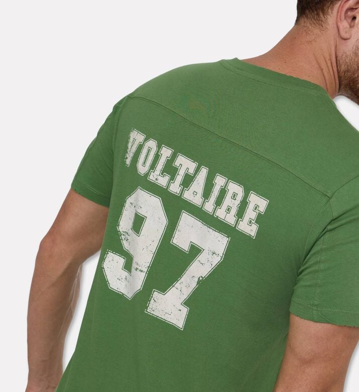 Zadig et Voltaire Tommy Paneled T-shirt, Green, M, Model View
