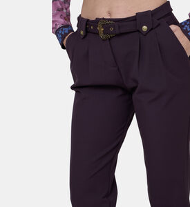 بنطال بإبزيم بساق مستقيمة