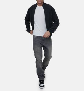 Skull Detail High-neck Cardigan