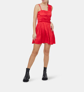 Roselie Pleated Satin Mini Dress Roselie Pleated Satin Mini Dress