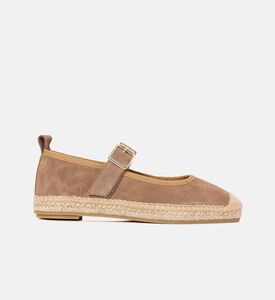 Buckle Strap Jute Sole Ballerina