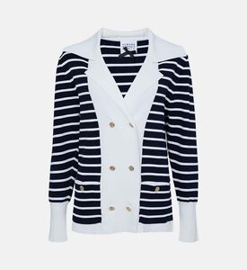 كارديغان مخطط بأكمام طويلة