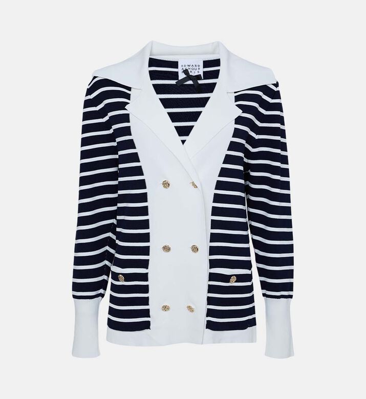 كارديغان مخطط بأكمام طويلة