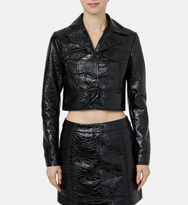 Cropped Vinyl Jacket