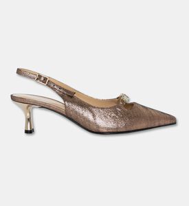 Baldinini Metallic Slingback Kitten Heels, Packshot View