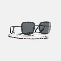 Acetate Chain Detail Sunglasses
