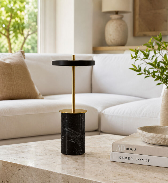 Umage Asteria Move Mini Portable Table Lamp, Black, Packshot View