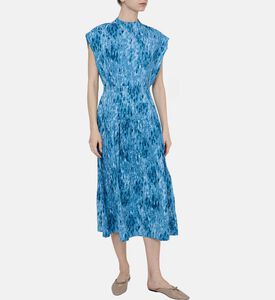 Abstract-print Midi Dress