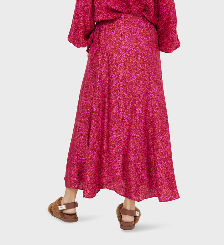 Printed Long Straight Skirt