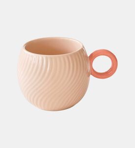 كوب بورسلين بنمط مموج بلون أزرق مائي