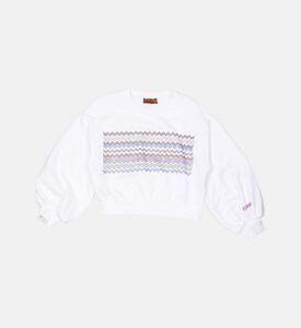 سترة قطنية متعرجة مرصعة بأحجار الراين