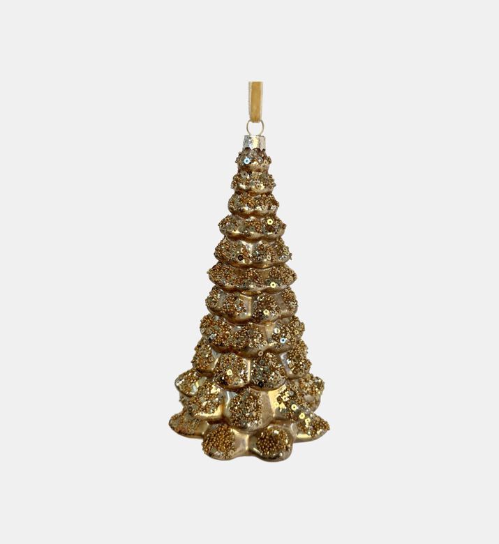 Gold-tone Glass Tree Ornament Gold-tone Glass Tree Ornament