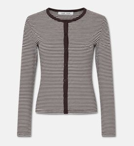 Samsoe Rib Trim Stripe Button Cardigan, Packshot View