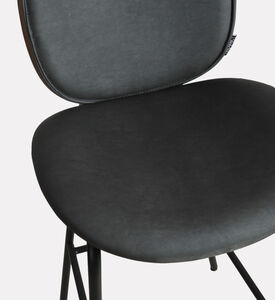 Home Deco and More Sahara Leather Bar Stool, Dark-grey, Packshot View