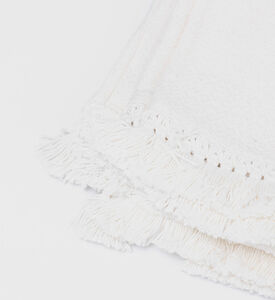 Home Deco and More Swan Fringe Lace Cotton Throw, Packshot View