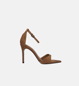 Rhinestone Embellished Stiletto Sandals