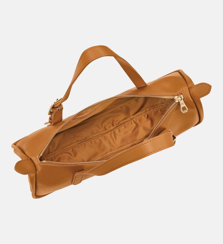 Longchamp Leather Slim Shoulder Bag, Brown, Packshot View