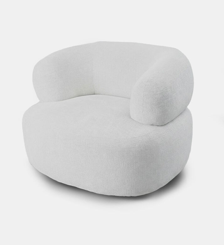 Home Deco and More Apollo Swivel Base Arm Chair, Beige, Packshot View