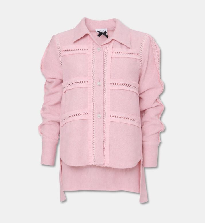 Edward Achour Paris Button-down Textured Top, Packshot View