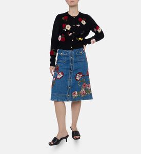 Alice and Olivia Dollie Embroidered Floral Cardigan, Model View