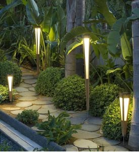 Lanai Teak Wood Torch Solar Lantern Lanai Teak Wood Torch Solar Lantern
