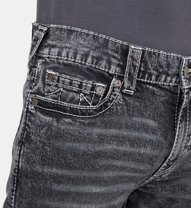 Washed 5-pockets Denim Pants Washed 5-pockets Denim Pants