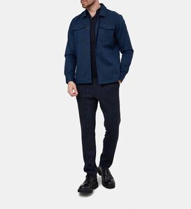 قميص فضفاض تويل بأكمام طويلة