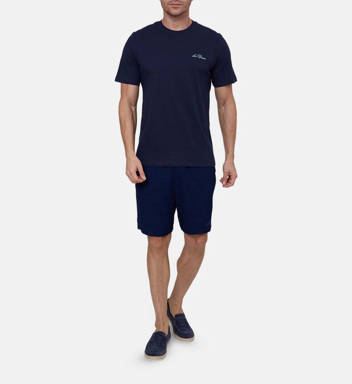 شورت بخصر مطاطي مزخرف