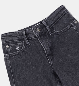 بنطال دنيم بخمسة جيوب واسع الساقين