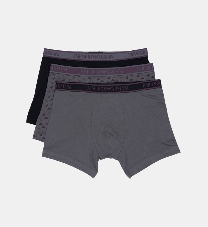 Logo-waist 3-piece Boxers Set