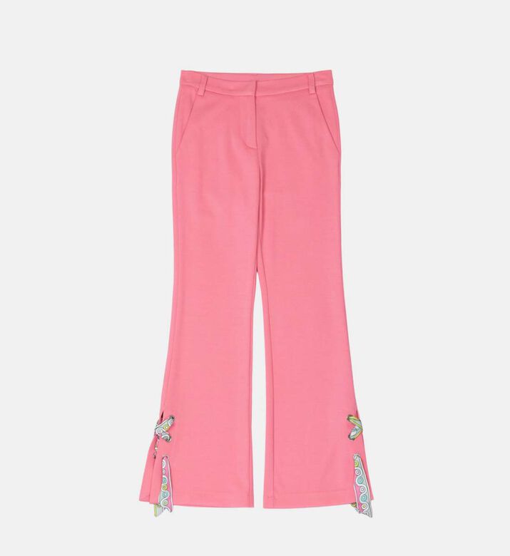 Ribbons Details Flared Trousers