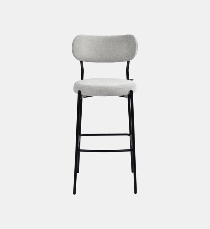 Home Deco and More Archie Fabric Steel Bar Chair Grey, Packshot View